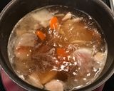 我が家の、鶏肉大根人参入り、関東風雑煮！作り方4写真