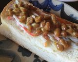 納豆とごぼうサラダのトースト作り方4写真