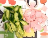 胡瓜とハムのスキッピー和え作り方1写真