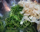 豆苗と生湯葉のわさび和え作り方2写真