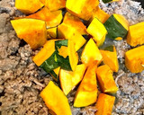 かぼちゃと椎茸の煮物作り方1写真