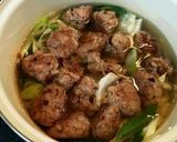 レンコンの煮物を再利用！肉団子のスープ作り方7写真
