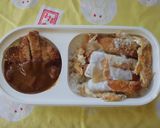 1枚のカツで、かつ丼・カツカレー合い盛り作り方3写真