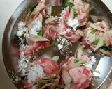 豚肉こまとゴボウの塩焼き作り方4写真