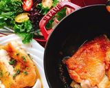 パリッと骨付き鶏もも肉の南瓜スープ作り方1写真