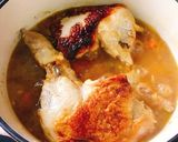 パリッと骨付き鶏もも肉の南瓜スープ作り方13写真