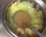 白菜と油揚げのお味噌汁作り方5写真