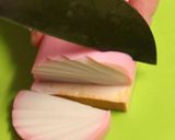 蒲鉾の飾り切り(日の出)作り方2写真