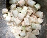 鏡開きに！ネギ餅焼き☆明太子ソース♪作り方3写真