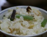 土鍋で炊く山菜とお揚げの炊き込みご飯作り方5写真