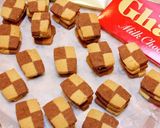 ホワイトチョコレートの紅白市松クッキー作り方12写真