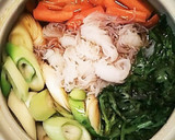 大量消費！土鍋で！春菊と長ねぎのすき煮作り方10写真