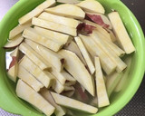 さつまいもの豚肉炒め作り方1写真