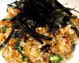 鰹節が決め手！オクラの入ったチャーハン作り方10写真