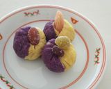 甘納豆とお芋の茶巾 簡単 おせち 和菓子作り方7写真