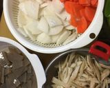 野菜たっぷりもつ煮込み♪作り方1写真