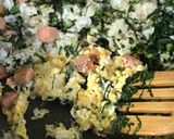 大根葉とスパムの焦がし炒飯風作り方4写真
