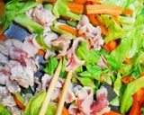 チーズカレー味焼きそば作り方1写真
