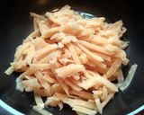 ぱぱっと常備菜♪細切り鶏肉の甘辛生姜煮作り方2写真