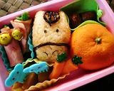 材料3つで簡単★犬のデコおにぎり弁当作り方3写真