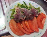 かつおのたたき棒棒鶏風サラダ作り方3写真
