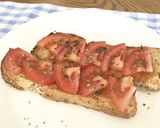 フライパンdeサクっと焼きパン+トマト＊作り方5写真