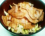 簡単☆しょうが焼き丼　豚ロース作り方2写真