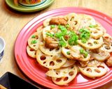 蓮根と鶏皮缶詰のきんぴら＊簡単おつまみ☆作り方5写真