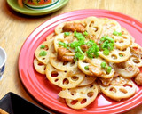 蓮根と鶏皮缶詰のきんぴら＊簡単おつまみ☆作り方5写真