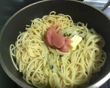 シンプルパスタ(明太子・きのこ)作り方3写真