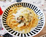 おせちリメイク！昆布巻のクリームパスタ作り方5写真