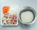 角切り具材のラーメン炊き込みご飯作り方1写真
