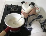 ホット★マンゴー★豆乳プロテインラテ作り方1写真