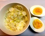 旨塩鶏の黄金スープであったかそうめん♡作り方3写真