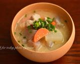 酒粕でほかほかお鍋！豚肉と野菜の粕鍋作り方9写真