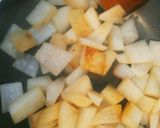 キムチの残り汁で節約カクテキ風鶏の炒め作り方3写真