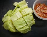 お節リメイク！キャベツの海老マヨ炒め作り方1写真