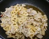 お節リメイク！酢レンコンの豚しょうが焼き作り方3写真
