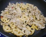 お節リメイク！酢レンコンの豚しょうが焼き作り方4写真