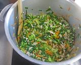 チンゲン菜と豚肉の炒め物　給食作り方3写真