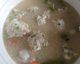 ほっこり！里芋と鶏だんごのごま味噌お汁作り方6写真