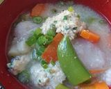ほっこり！里芋と鶏だんごのごま味噌お汁作り方7写真