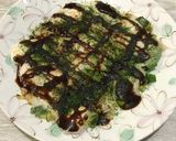 卵なし、鍋の残り物で餅お好み焼き作り方13写真
