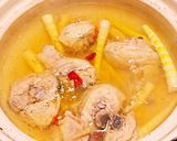 鶏と細竹の子のピリ辛スープ鍋作り方1写真