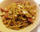 スパムとネギの和風パスタ作り方4写真