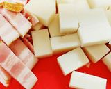 アレンジ❤餅ベーコンキムチ玉子焼❤ランチ作り方1写真