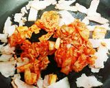 アレンジ❤餅ベーコンキムチ玉子焼❤ランチ作り方3写真