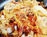 アレンジ❤餅ベーコンキムチ玉子焼❤ランチ作り方8写真