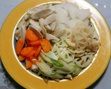 【餅 豚汁鍋】お正月お餅を入れ食べる豚汁作り方1写真