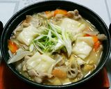 【餅 豚汁鍋】お正月お餅を入れ食べる豚汁作り方4写真